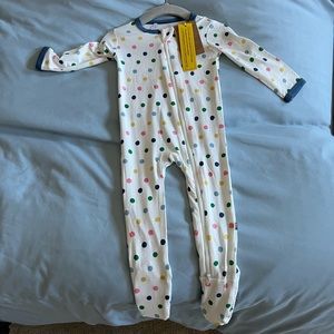 Kyte Baby Spring Polka Dot Zip Footie
